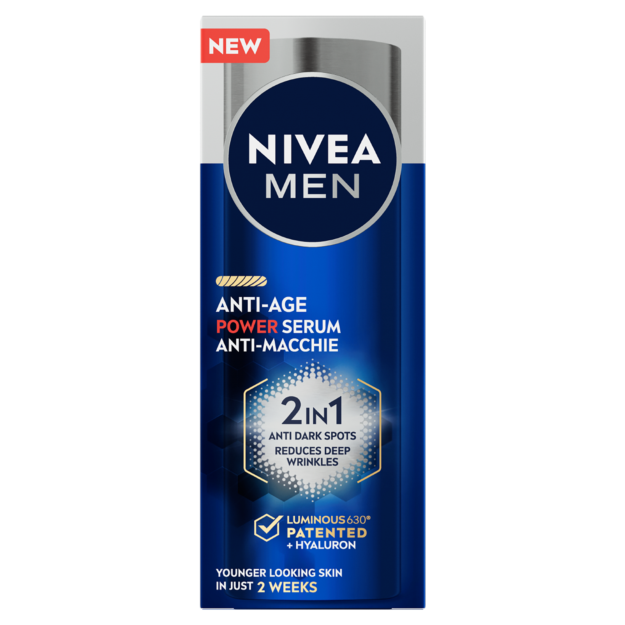 Beiersdorf Αντιγηραντικό Power Serum Κατά των Κηλίδων 2σε1 Luminous Nivea Men (30ml)