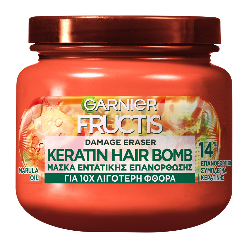 L'Oreal Μάσκα Εντατικής Επανόρθωσης Keratin Hair Bomb Fructis (320ml)