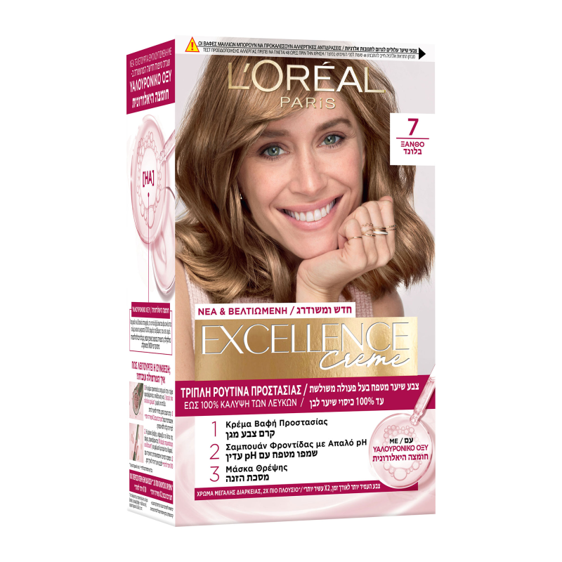 Hair Colour, Excellence Creme No 7 Dark Blonde, L'Οreal (48 ml)