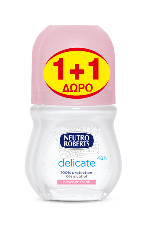 Αποσμητικό Roll-on Powder Fresh Neutro Roberts (2x50ml) 1+1 Δώρο