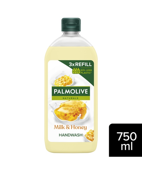 Ανταλλακτικό Υγρό Κρεμοσάπουνο Naturals Μέλι & Γάλα Palmolive (750 ml)