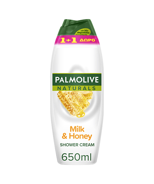 Αφρόλουτρο Naturals Μέλι & Γάλα Palmolive (2X650ml) 1+1 Δώρο