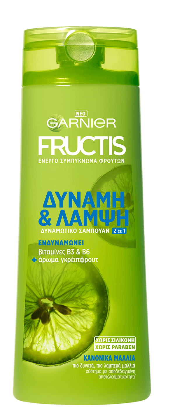 Σαμπουάν για Δύναμη & Λάμψη 2σε1 Fructis Garnier (400ml)