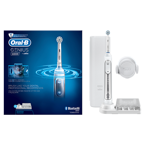 Ηλεκτρική Οδοντόβουρτσα Genius 8000 Ασημί Oral-B (1τεμ)