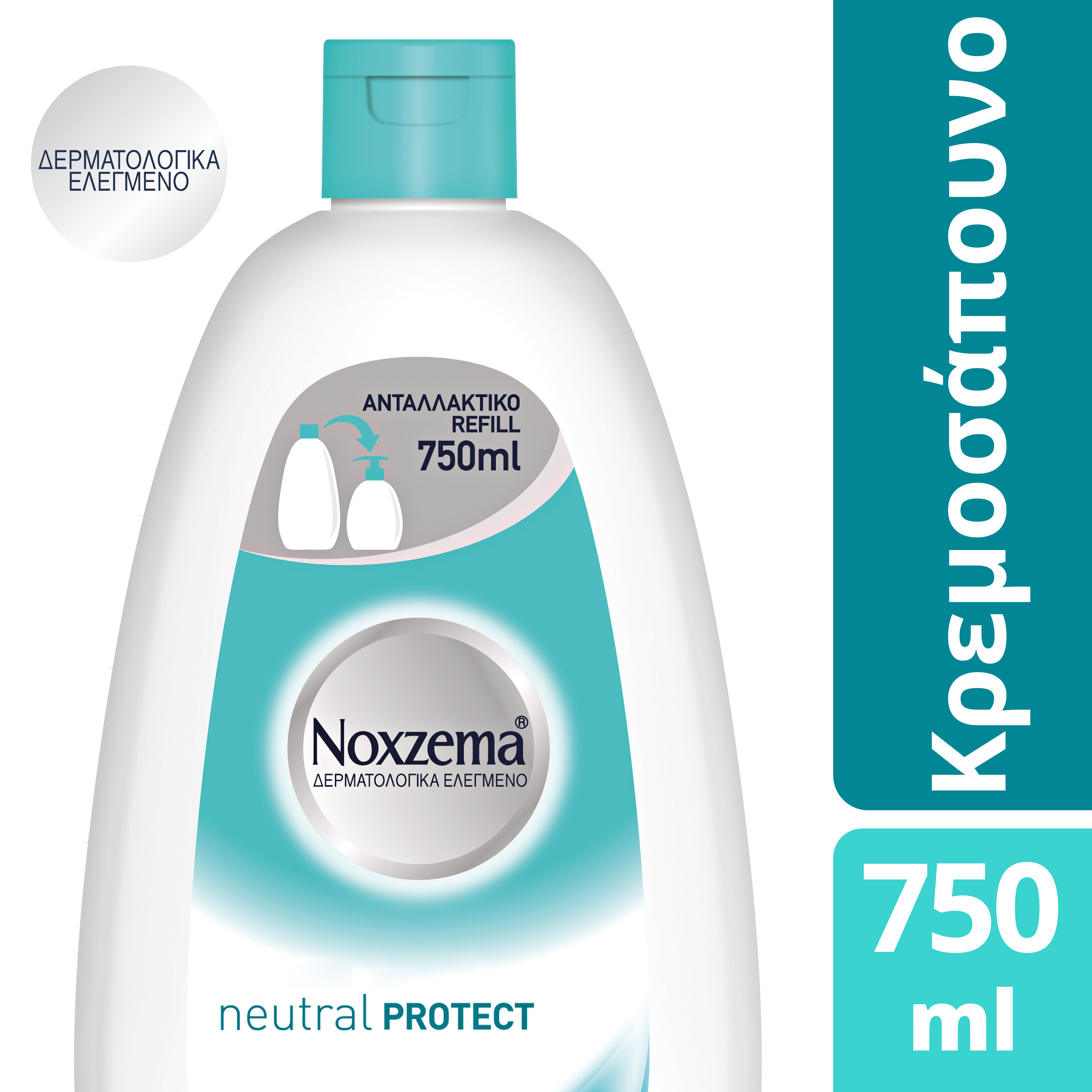 Ανταλλακτικό Υγρό Κρεμοσάπουνο Χεριών Neutral Noxzema (750ml)