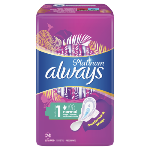 Σερβιέτες με Φτερά Ultra Platinum Normal Plus (Μέγεθος 1) Always (96τεμ)