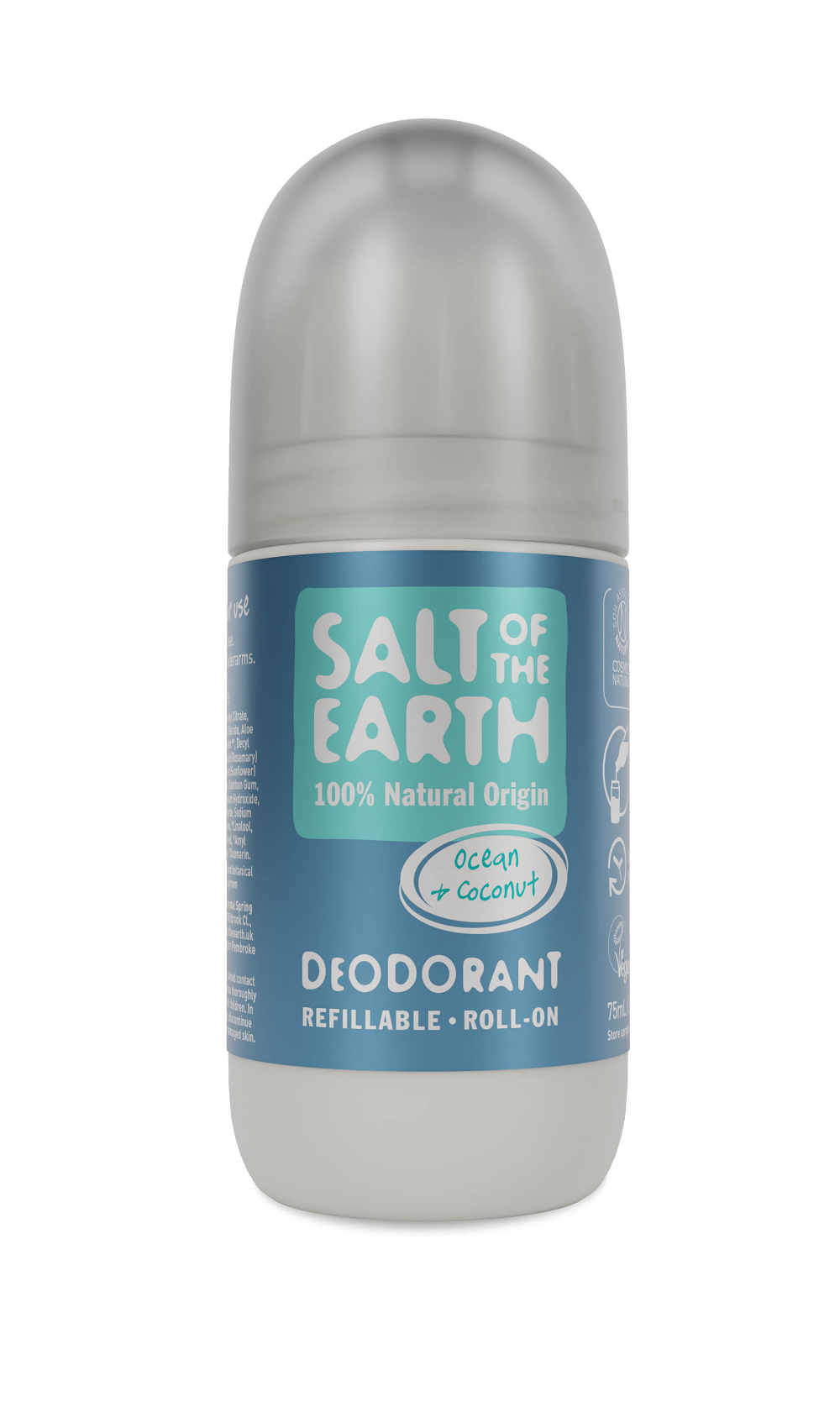 STARK AND WATSON Αποσμητικό επαναγεμιζόμενο Roll-On Vegan Ocean & Coconut SaltoftheEarth (75ml)