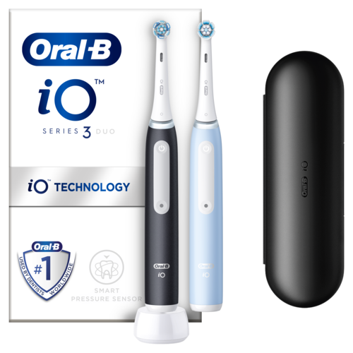 P&G Ηλεκτρική Οδοντόβουρτσα iO3 Magnetic Black Blue Oral-B (2 τεμ)