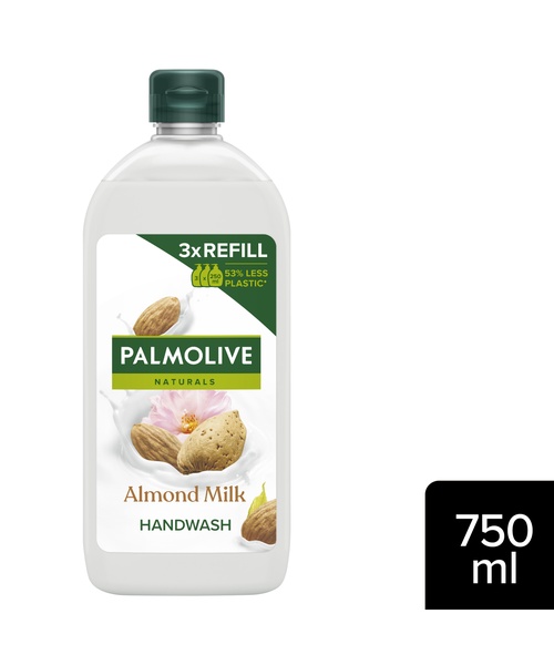 Colgate-Palmolive Ανταλλακτικό Υγρό Κρεμοσάπουνο Naturals Γάλα & Αμύγδαλο Palmolive (750 ml)