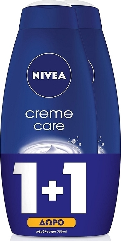 Κρεμώδες Αφρόλουτρο Creme Care Nivea (750 ml) 1+1 Δώρο