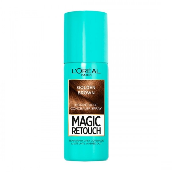 Spray Προσωρινής Κάλυψης Λευκών Golden Brown Magic Retouch L’Oreal (75 ml)