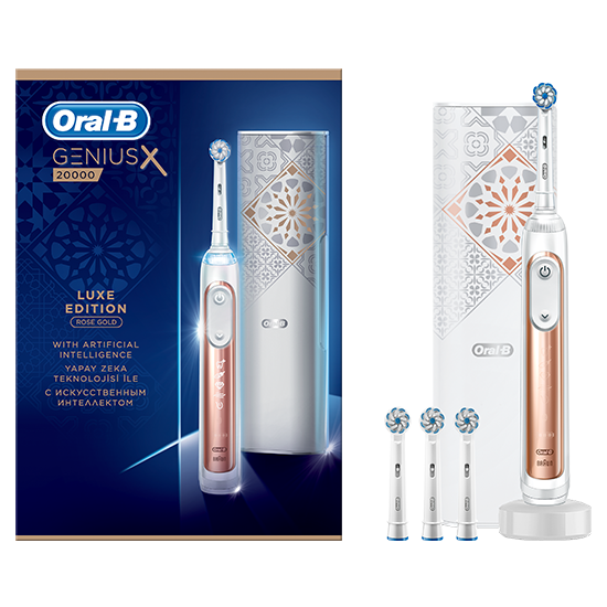 Ηλεκτρική Οδοντόβουρτσα Ροζ Χρυσή Genius X 20000 Luxe Edition Oral-B (1τεμ)