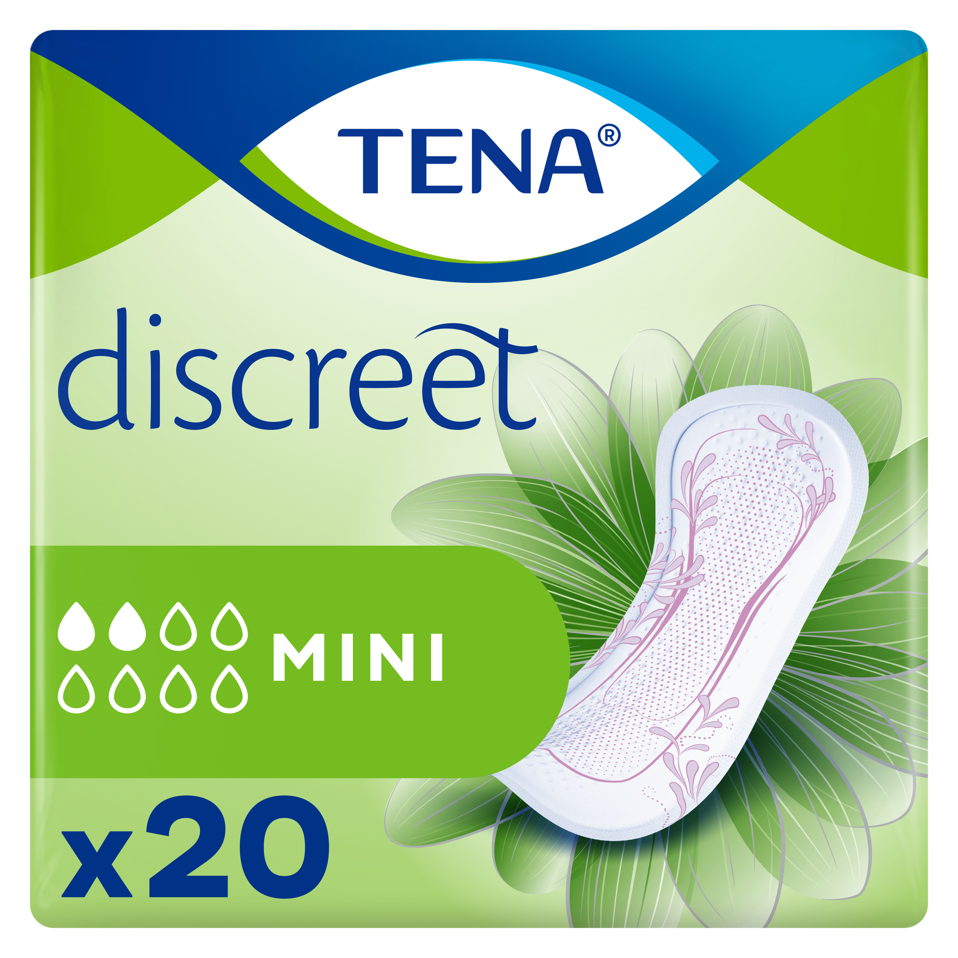 Σερβιέτες Ακράτειας Discreet Mini Tena Lady (20τεμ)