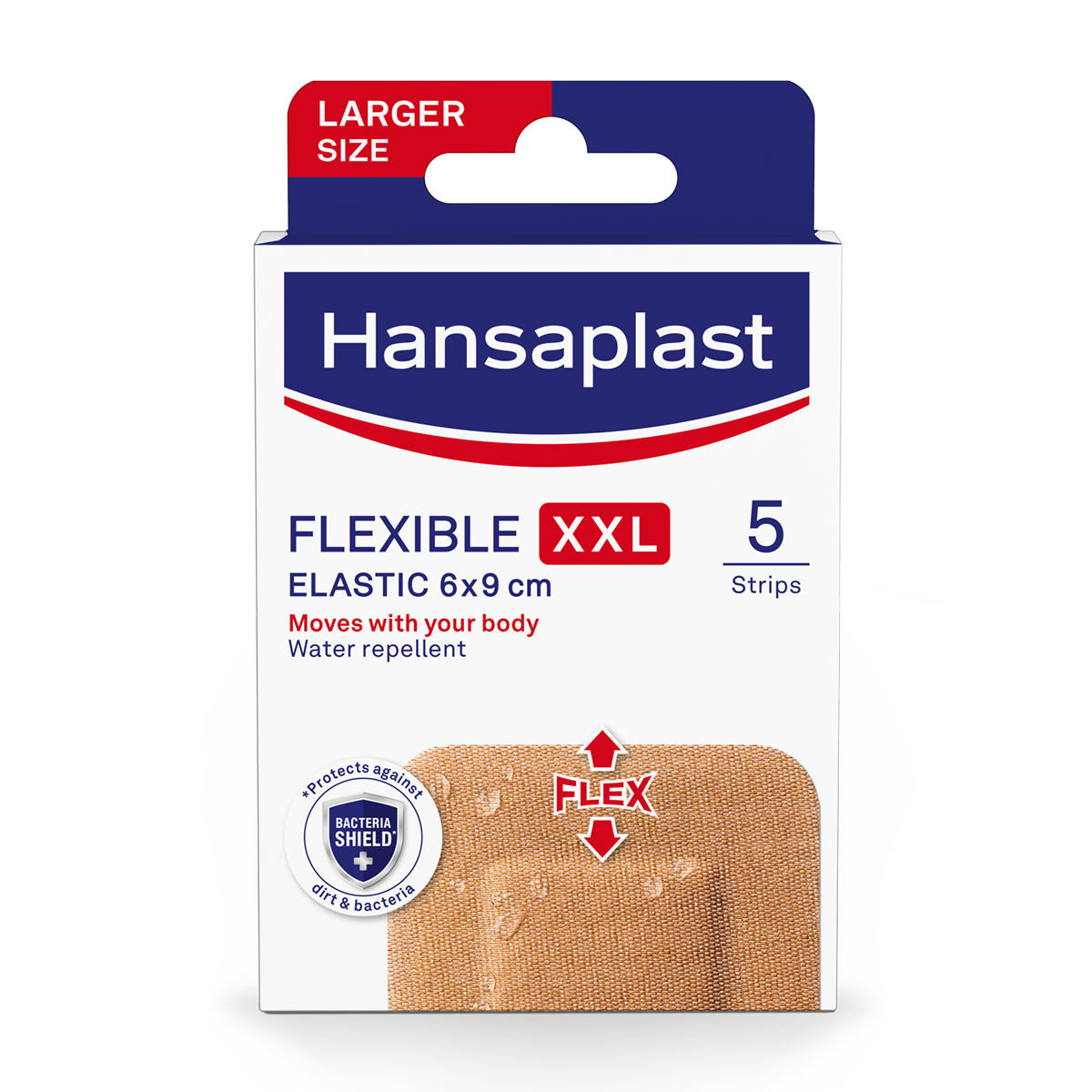 Beiersdorf Επιθέματα Flexible XXL 6x9cm Hansaplast (5 λωρίδες)