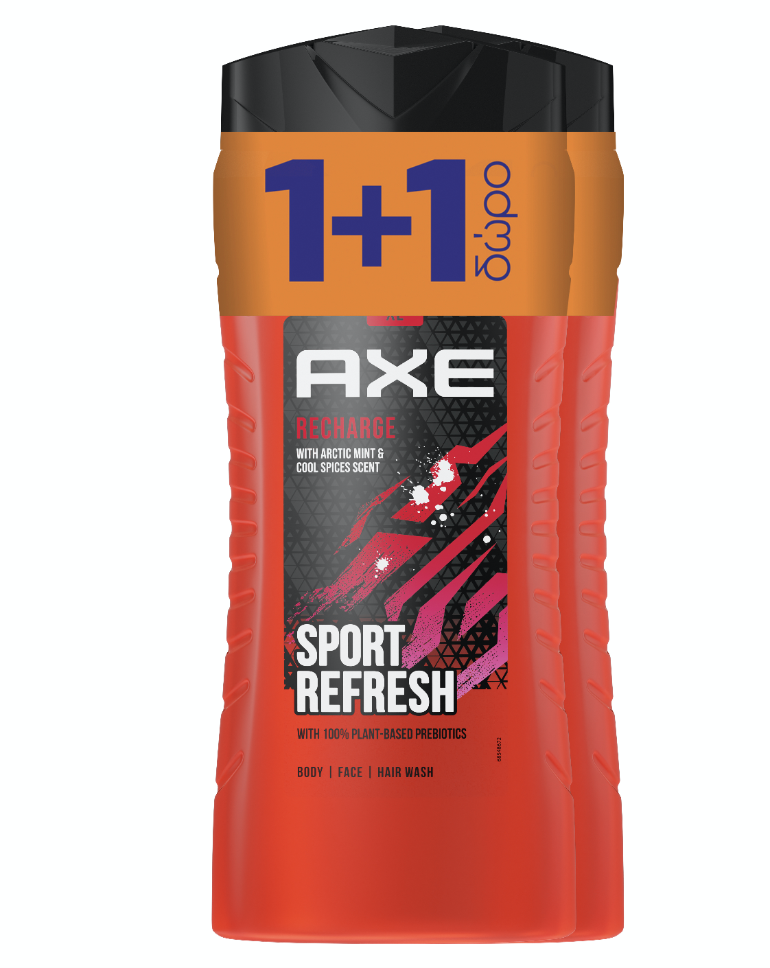 Αφρόλουτρο Recharge Axe (2x400ml) 1+1 Δώρο