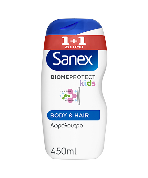 Αφρόλουτρο Dermo Biome Kids Sanex (2×450 ml) 1+1 Δώρο