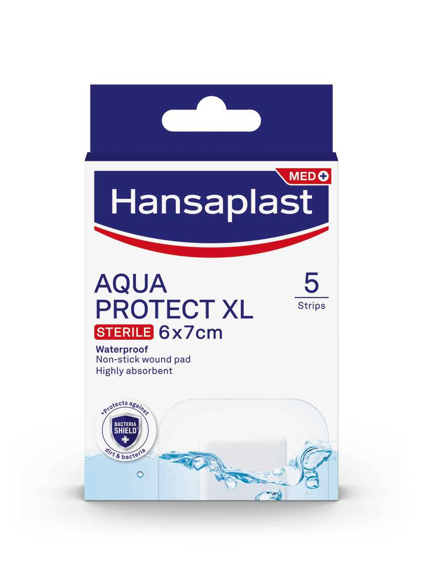 Beiersdorf Επιθέματα Aqua Protect XL 6x7εκ Hansaplast (5 λωρίδες)
