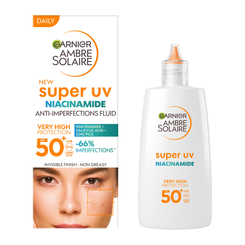 L'Oreal Αντιηλιακή Κρέμα Προσώπου SPF50+ κατά των Ατελειών με Νιασιναμίδη Ambre Solaire (40ml)