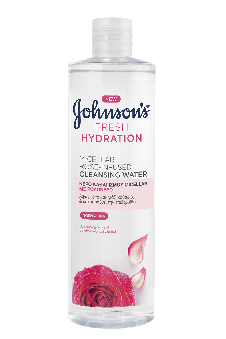 Johnson&Johnson Νερό Καθαρισμού Micellar με Ροδόνερο Johnson's (400ml)