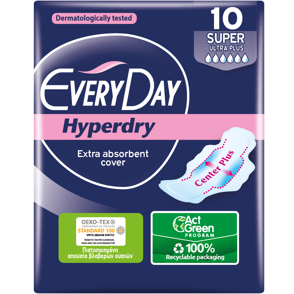 Σερβιέτες Super Ultra Plus Hyperdry Everyday (10τεμ)