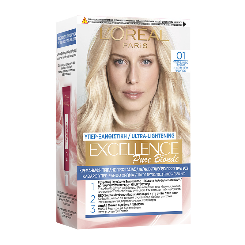 Βαφή Μαλλιών Excellence Creme No 01 Υπέρ-ξανθό L’Οreal (48 ml)