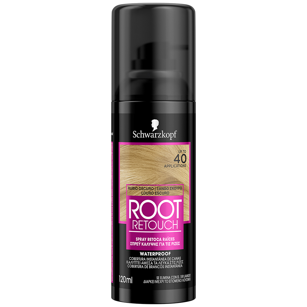 Spray Προσωρινής Κάλυψης Root Retoucher Ξανθό Σκούρο Schwarzkopf (120ml)