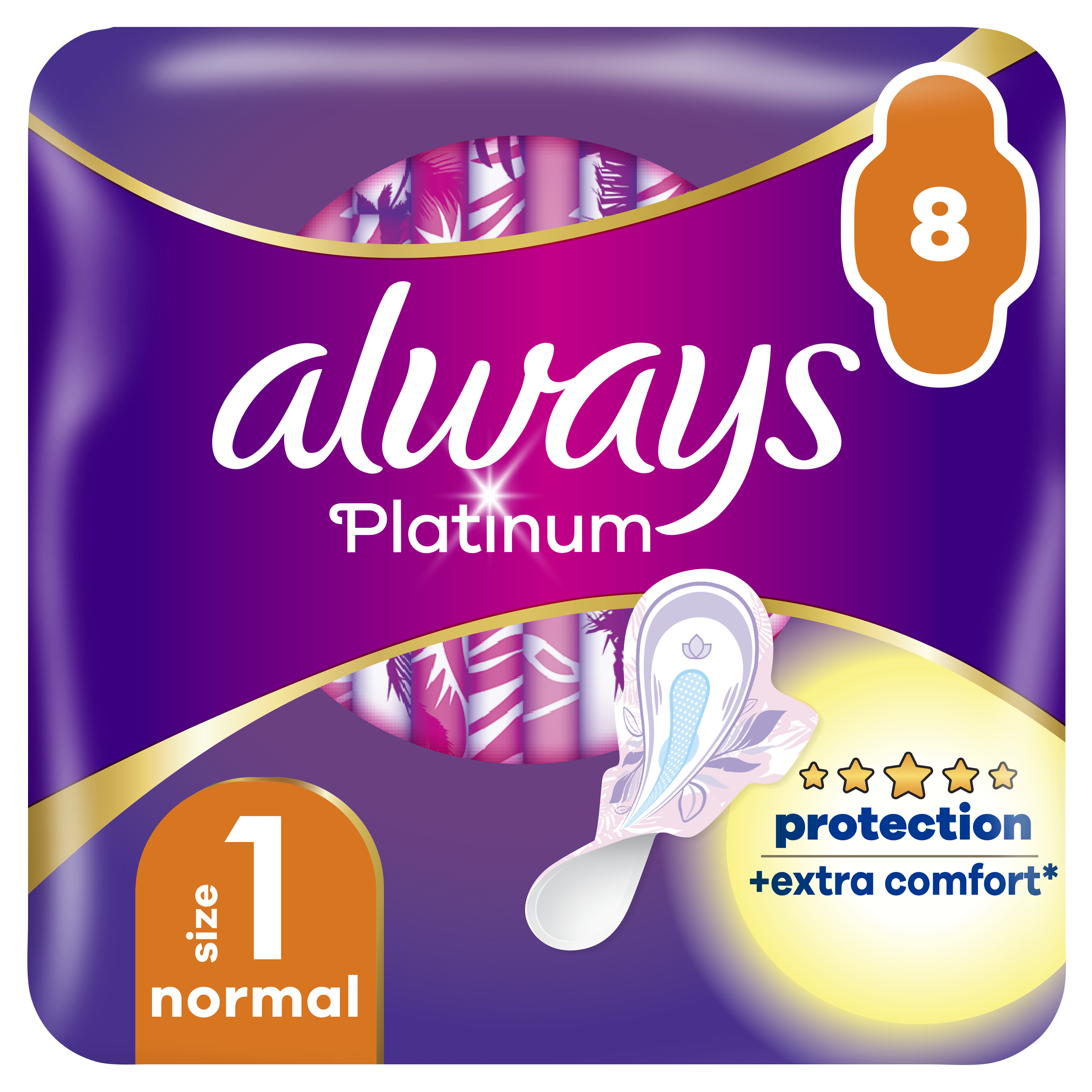 P&G Σερβιέτες Platinum Ultra Normal Plus Με Φτερά Always (Μέγεθος 1) (8τεμ)