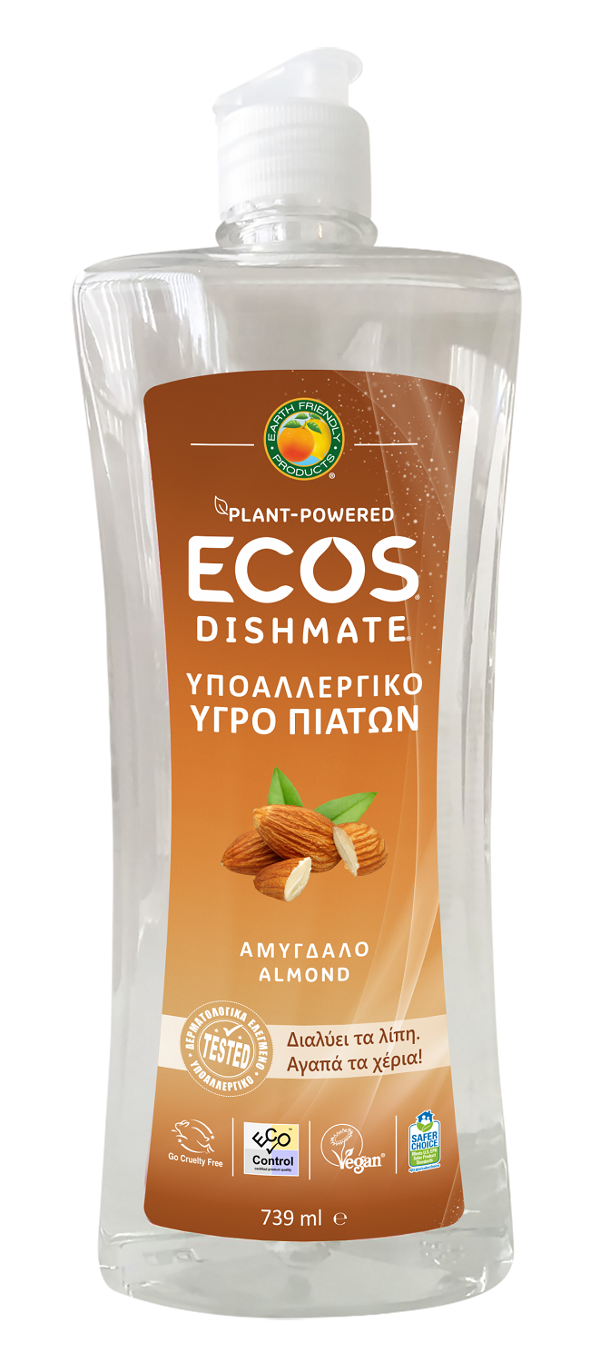 Υγρό απορρυπαντικό πιάτων Αμύγδαλο Ecos (739 ml)