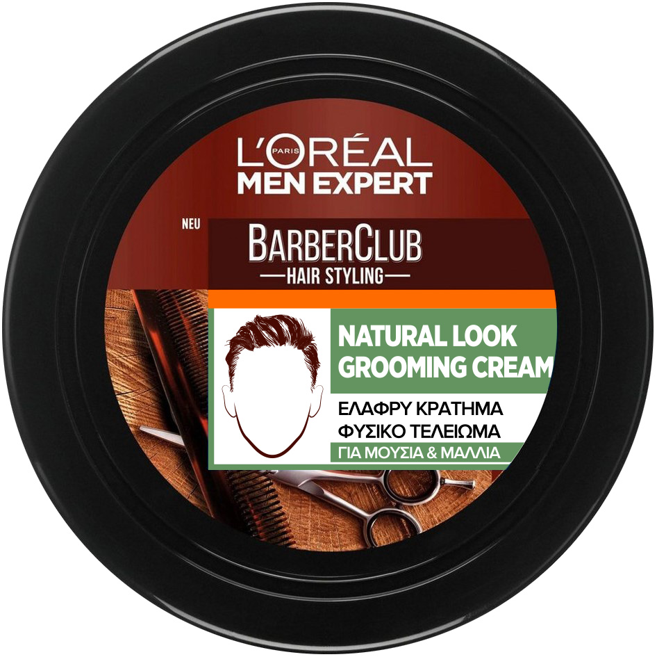 Grooming Cream για Μούσια και Μαλλιά με Ελαφρύ Κράτημα Barber Club L’Oreal Men Expert (75ml)