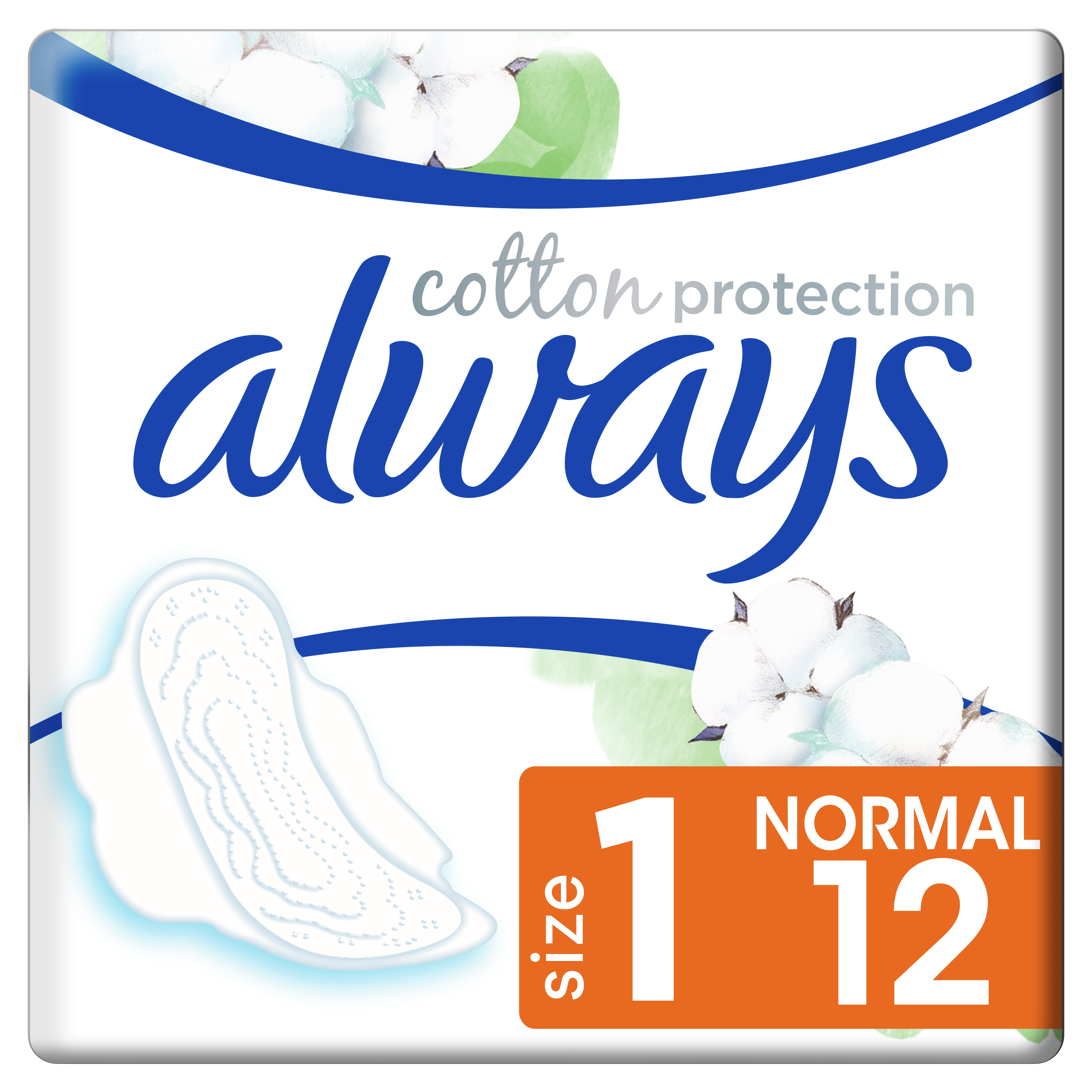 Σερβιέτες με Φτερά Cotton Protection Ultra Normal (Μέγεθος 1) Always (2×12τεμ) 1+1 Δώρο