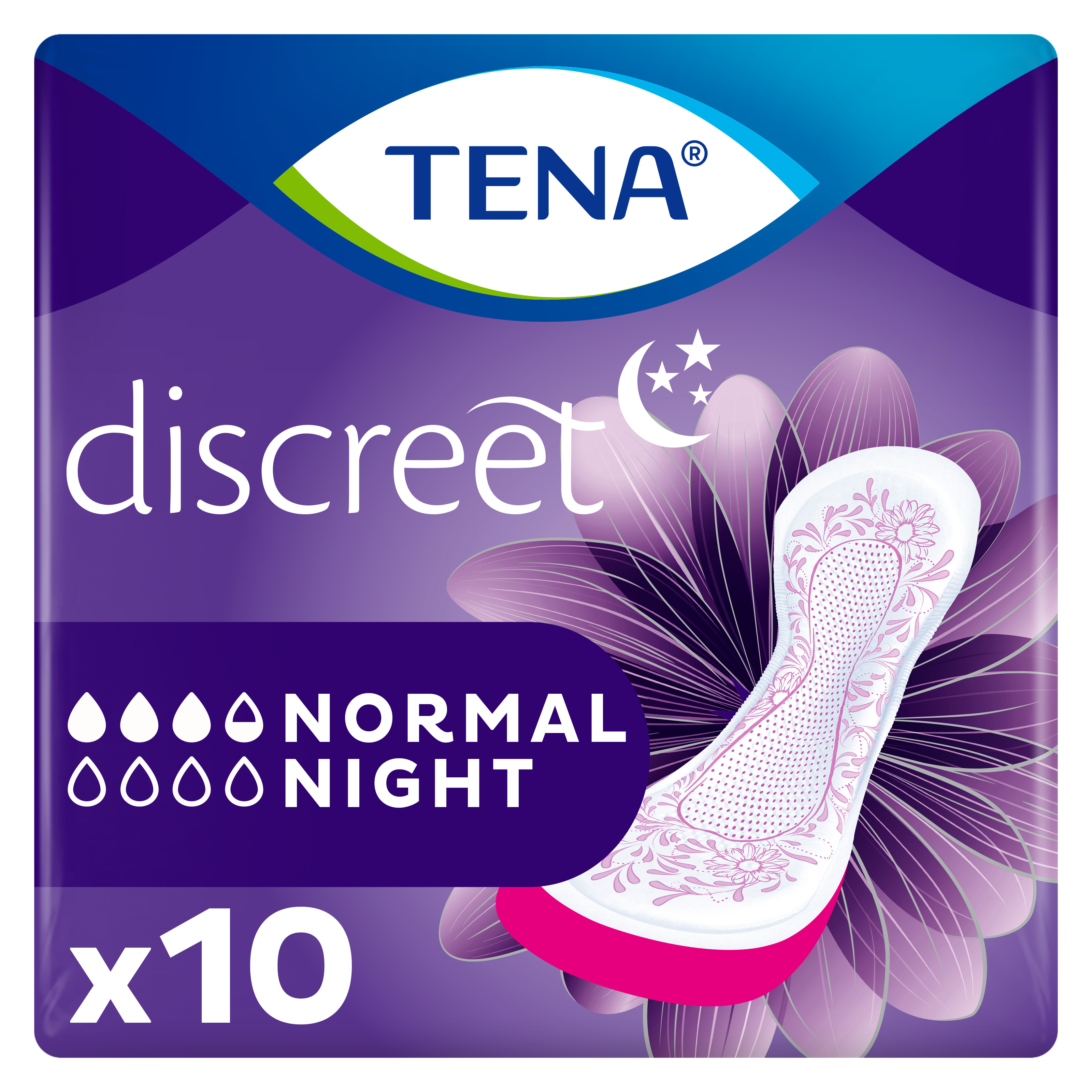 Σερβιέτες Ακράτειας Disceet Normal Night Tena Lady (10τεμ)