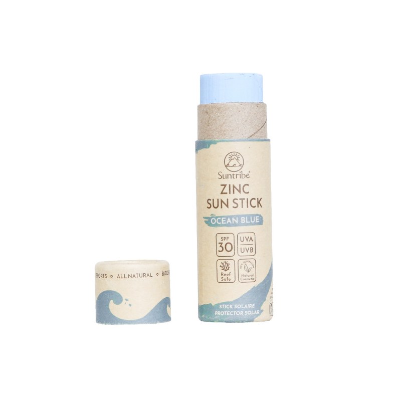 Organic Brands Μπλε Αντηλιακό Στικ με Ψευδάργυρο Active Sports SPF30 Suntribe (30g)