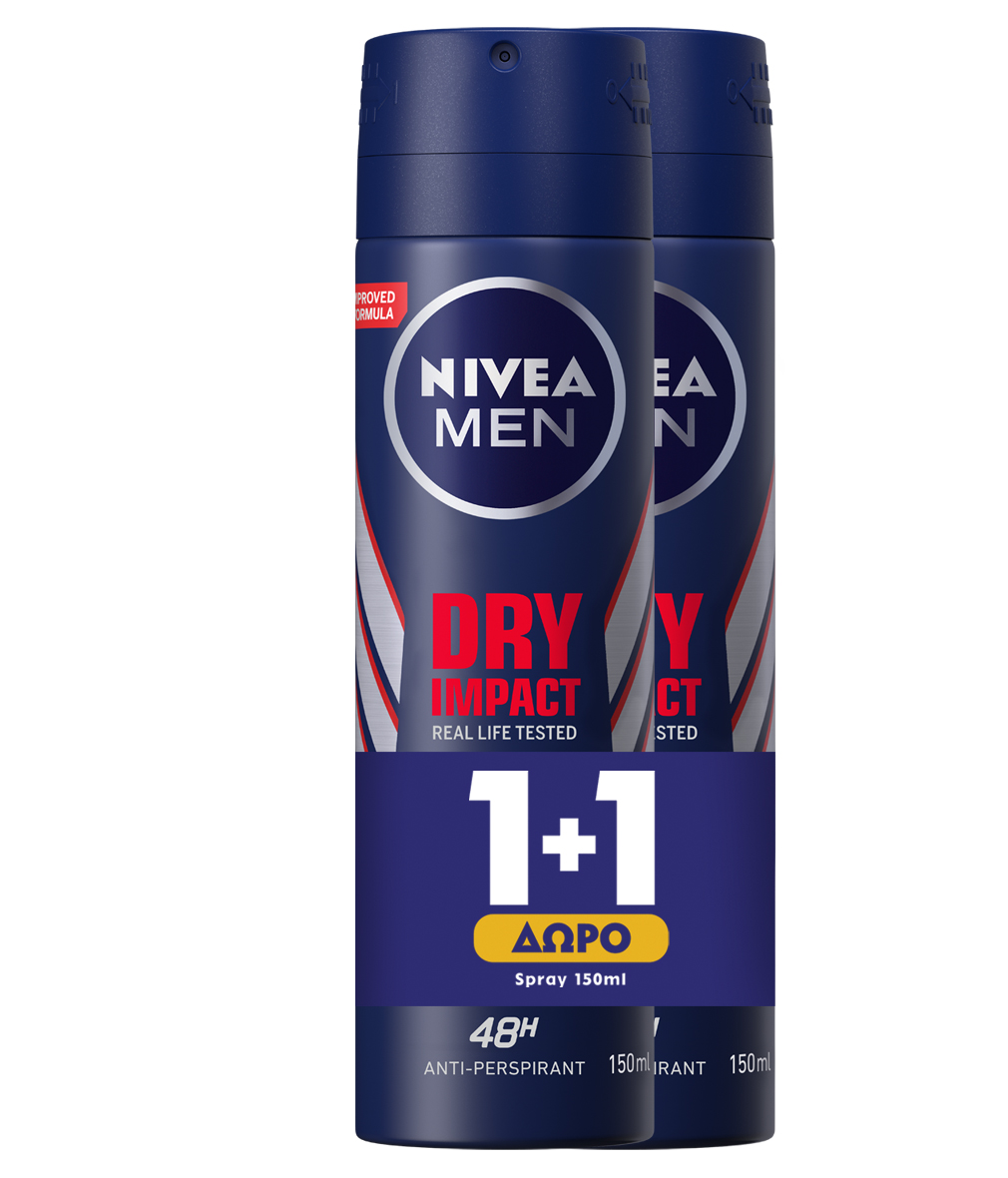 Αποσμητικό Spray Deo Dry Impact Nivea Men (150 ml) 1+1 Δώρο