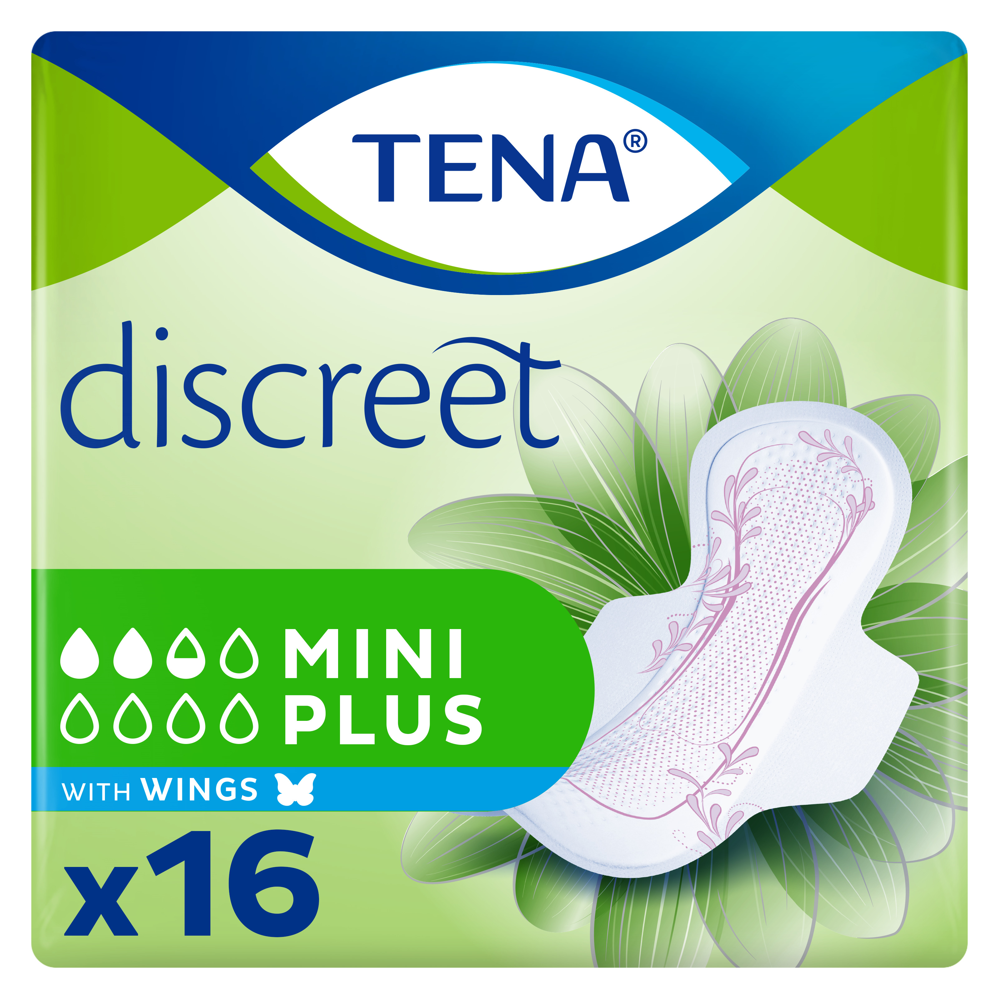 Σερβιέτες Mini Plus Wings Discreet Tena Lady (16 τεμ)