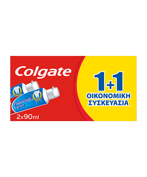Οδοντόκρεμα Protection Caries Colgate (2x90ml) 1+1 Οικονομική Συσκευασία