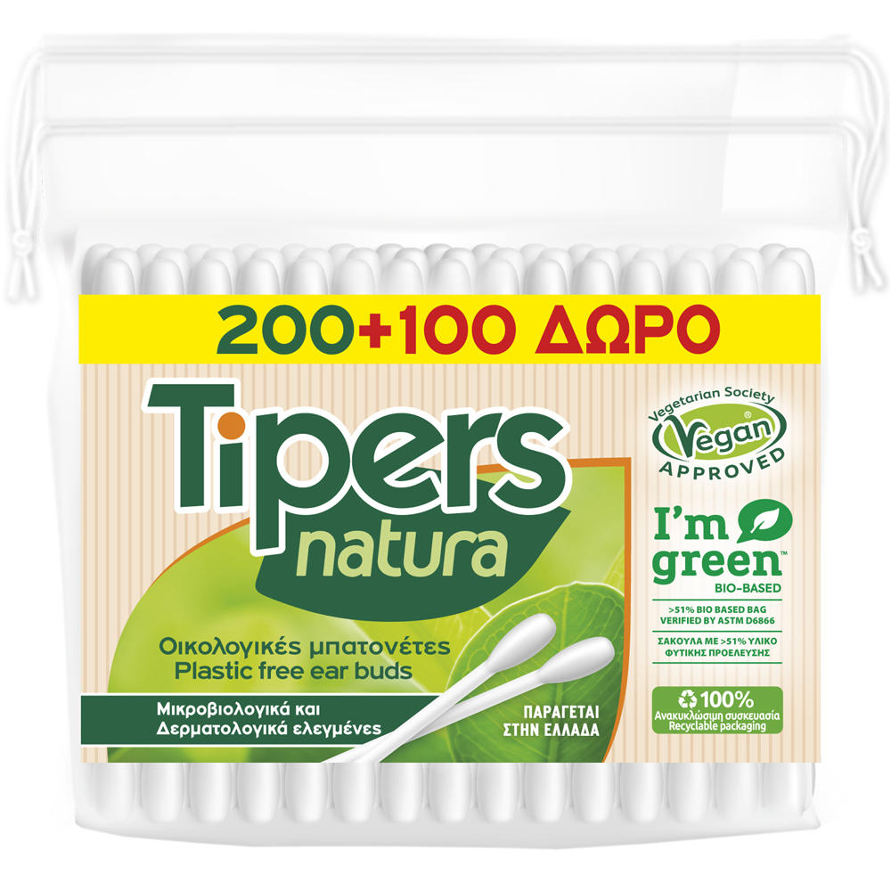 Μπατονέτες Natura Tipers (200τεμ) + 100τεμ Δώρο