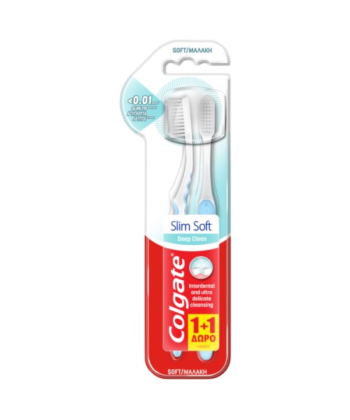 Οδοντόβουρτσα Slim Soft Ultra Compact Head Colgate (2×1τεμ) 1+1 Δώρο