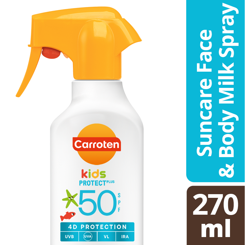 Παιδικό Αντηλιακό Γαλάκτωμα Trigger Spray SPF50 Carroten (270ml)