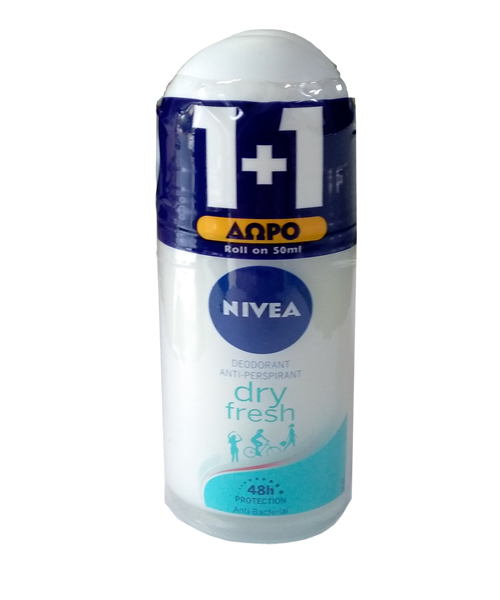 Αποσμητικό Roll on Dry Fresh Nivea (50 ml) 1+1Δώρο