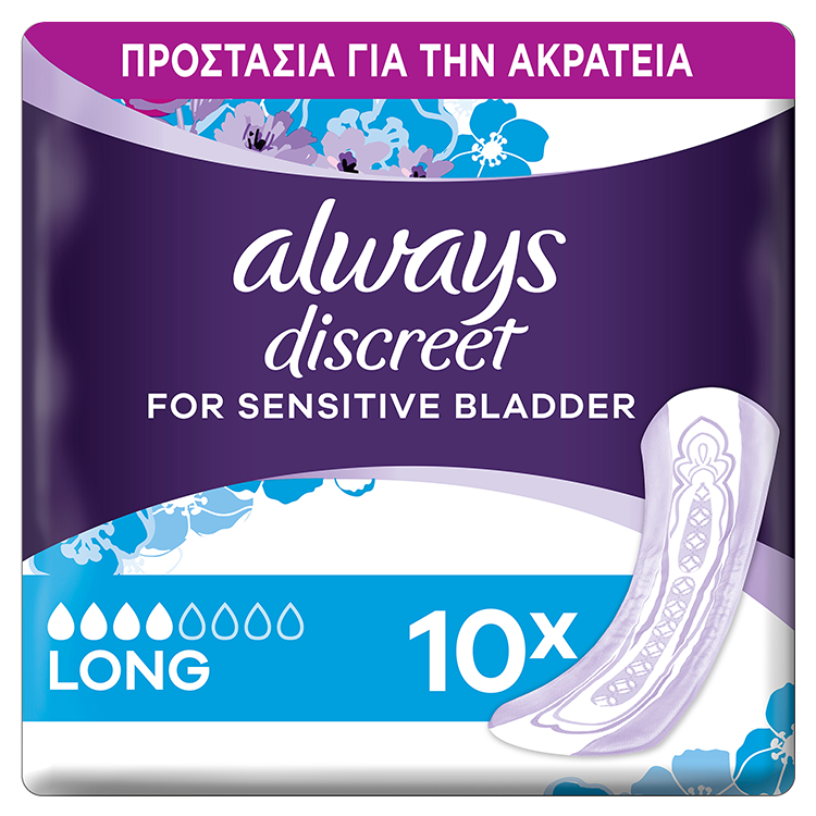 P&G Σερβιέτες για την Ακράτεια Plus Long Always Discreet (10τεμ)