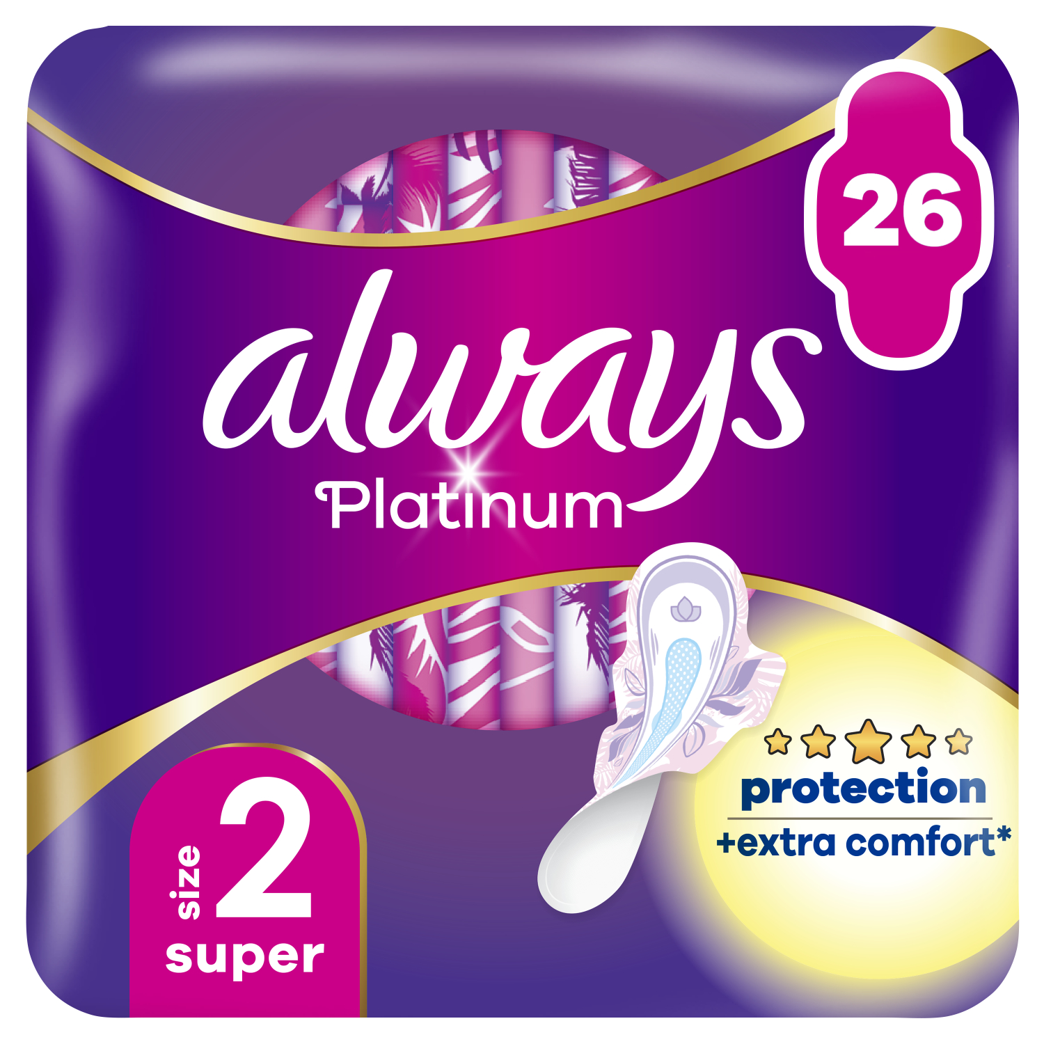 P&G Σερβιέτες Platinum Long Always (Μέγεθος 2) (26τεμ)