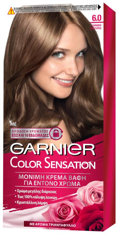 Βαφή Mαλλιών Color Sensation Σκούρο Ξανθό 6.0 (40 ml)