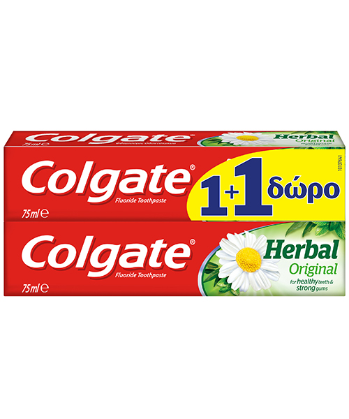 Οδοντόκρεμα Herbal Colgate 1+1 Δώρο (2Χ75ml)