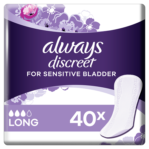P&G Σερβιετάκια για την Ακράτεια Long Always Discreet (2x40τεμ) 1+1 Δώρο