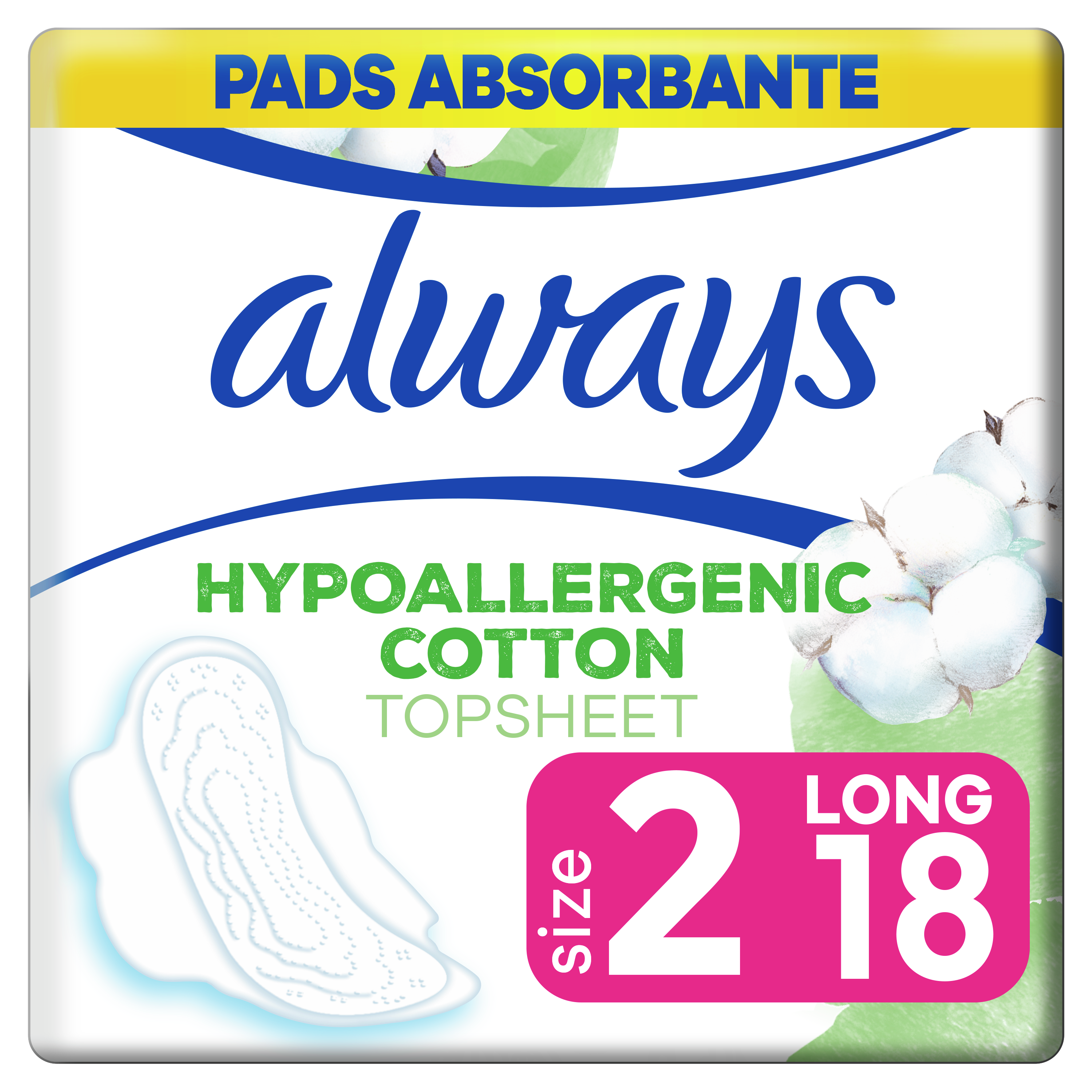 Σερβιέτες με Φτερά Cotton Protection Ultra Long (Μέγεθος 2) Always (2×18τεμ) 1+1 Δώρο
