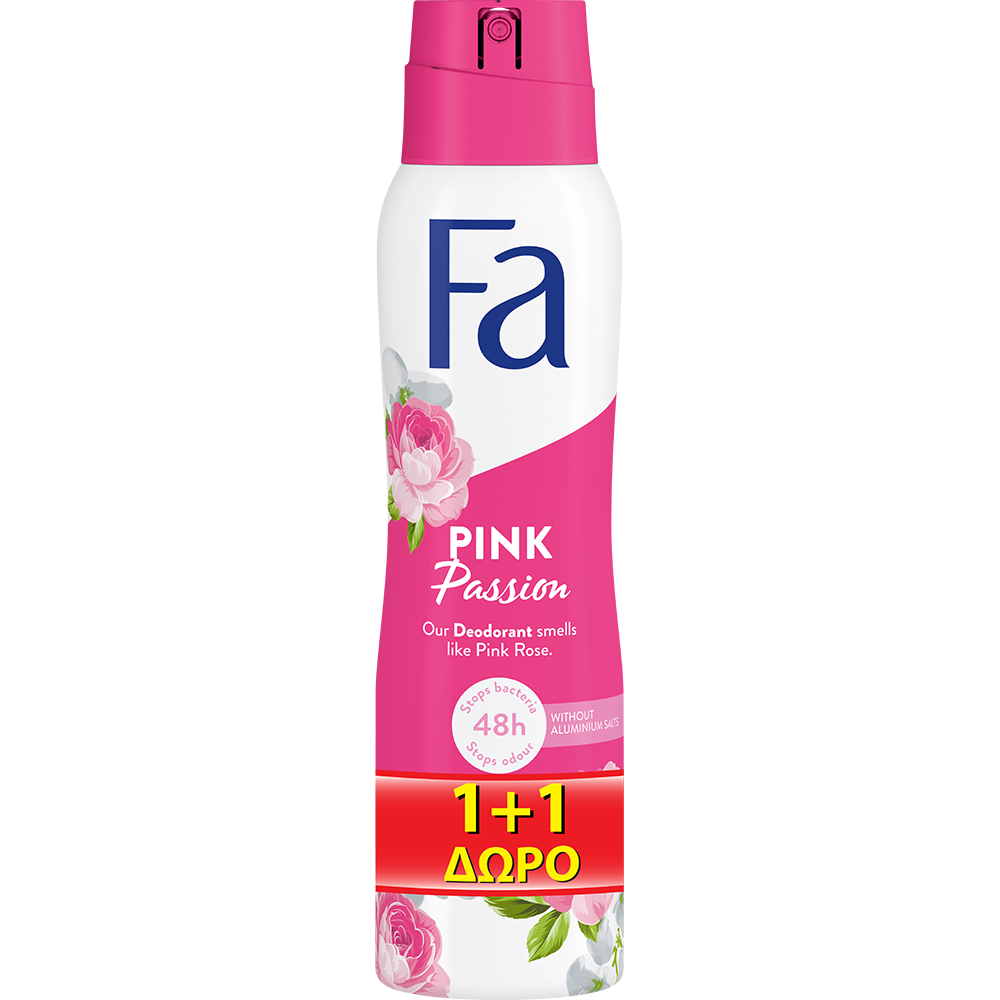 Αποσμητικό Σπρέυ Pink Passion Fa (2x150ml) 1+1 Δώρο