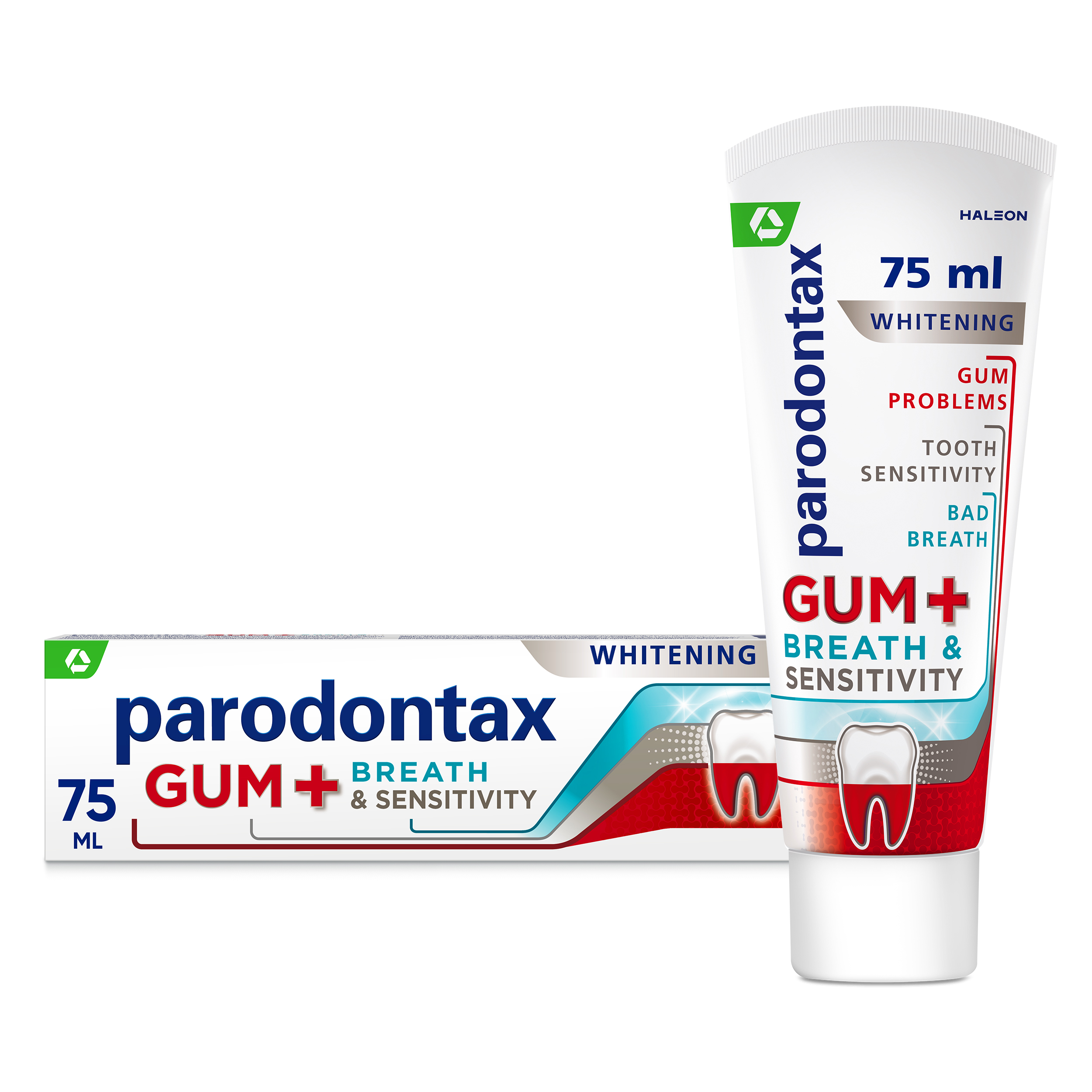 GSK Οδοντόκρεμα Gum and Breath White Parodontax (75ml)