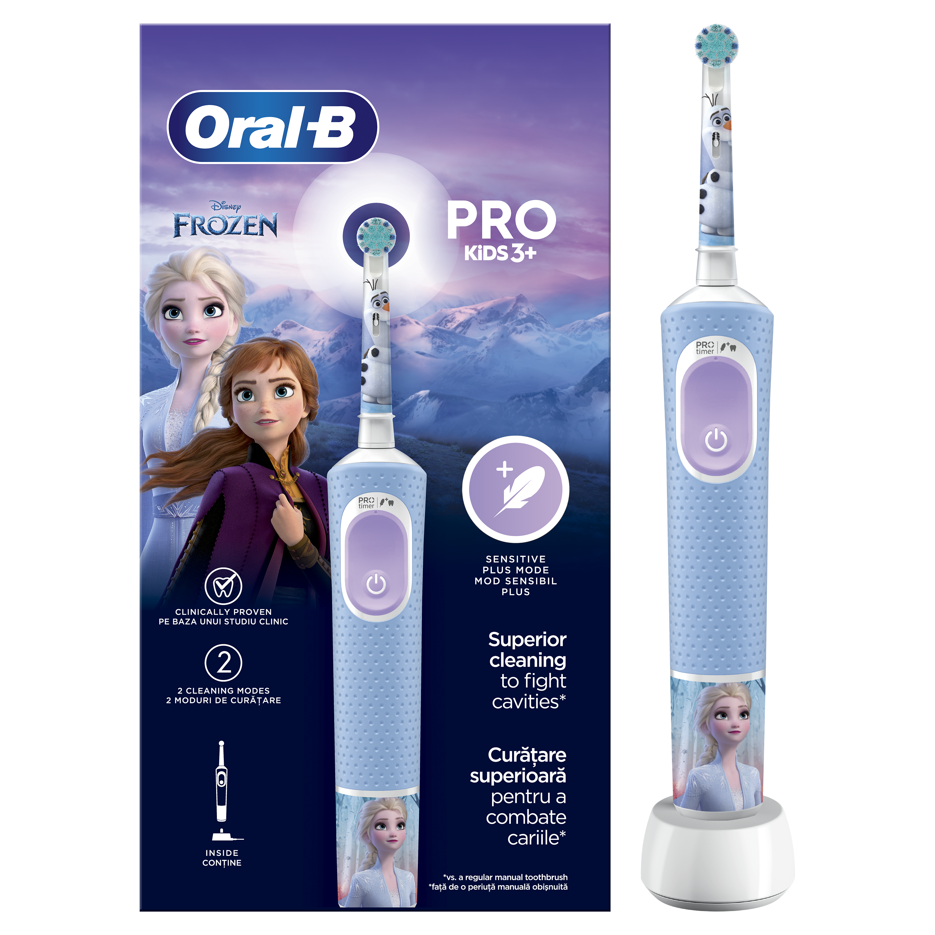 P&G Ηλεκτρική Οδοντόβουρτσα Vitality Pro Kids Frozen, 3 Ετών+, Oral-B (1τεμ)