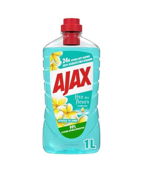 Υγρό Καθαριστικό Πατώματος Fete des Fleurs Λουλούδια της Λίμνης Ajax (1 lt)