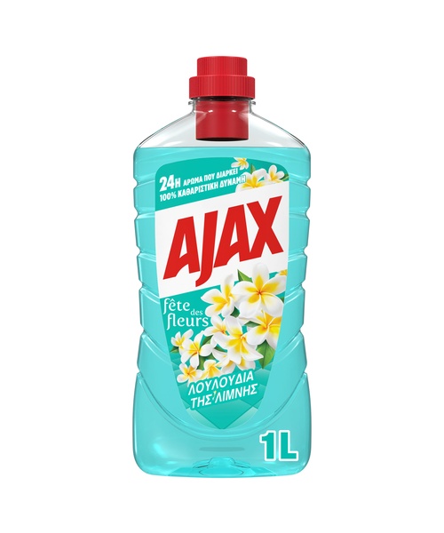 Colgate-Palmolive Υγρό Καθαριστικό Πατώματος Fete des Fleurs Λουλούδια της Λίμνης Ajax (1 lt)